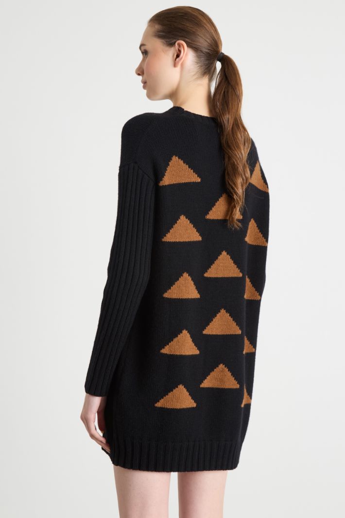 Intarsia-knit dress Intrend - 4