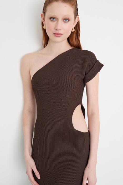 Abito monospalla a coste