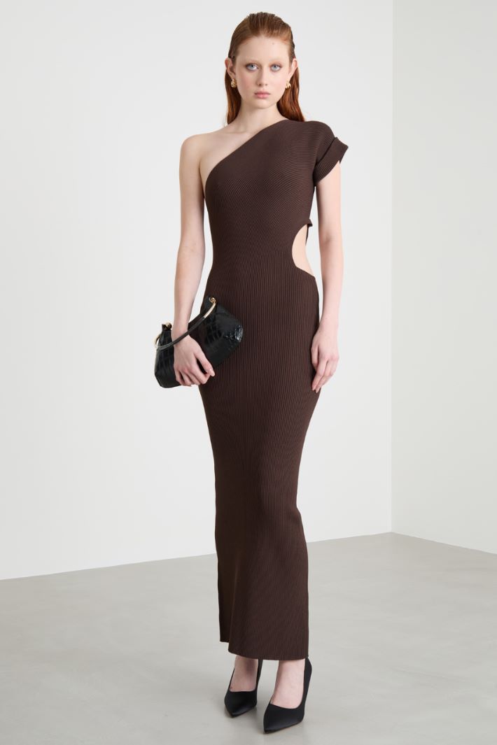 Abito monospalla a coste Intrend