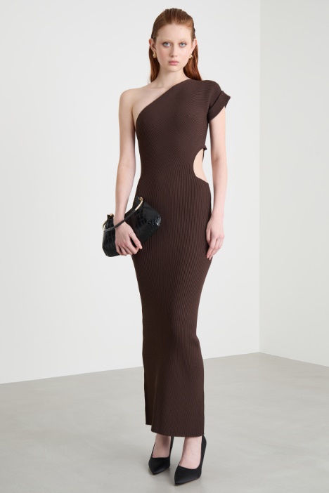 Abito monospalla a coste Intrend