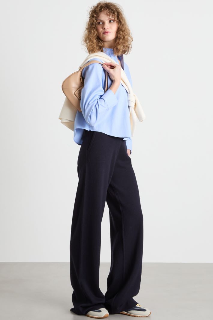 Wide-leg knit trousers Intrend