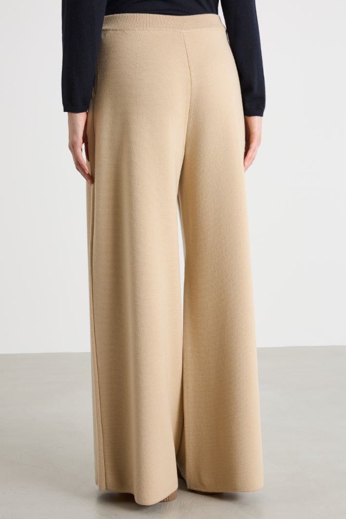 Elasticated-waist palazzo trousers Intrend - 4