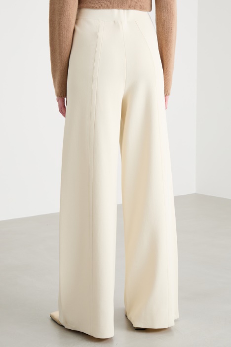 Pantalone palazzo in maglia