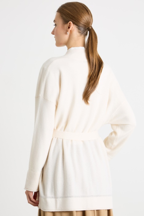 Cardigan a vestaglia con cintura