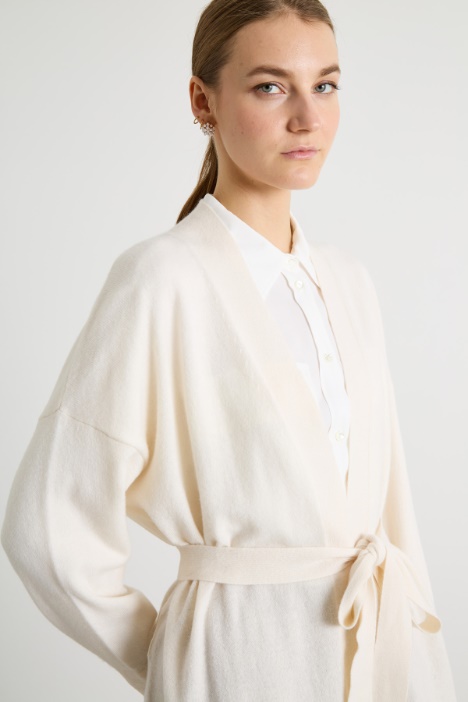 Cardigan a vestaglia con cintura