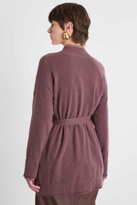 Cardigan a vestaglia con cintura