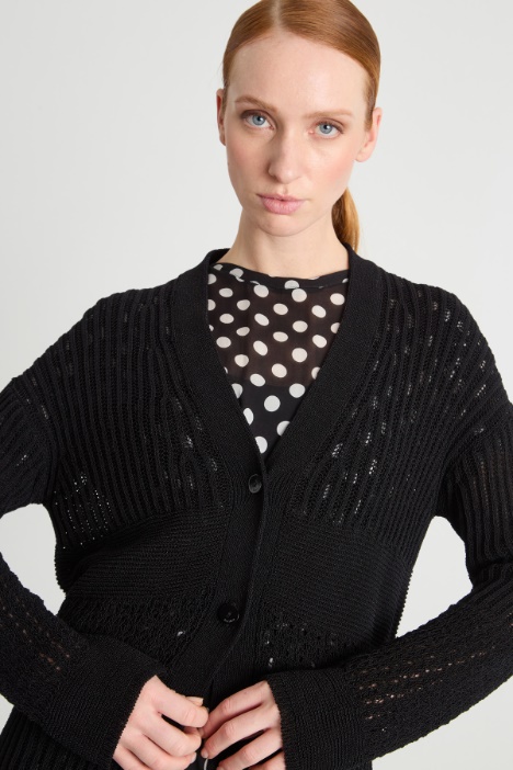 Cardigan con scollo a V