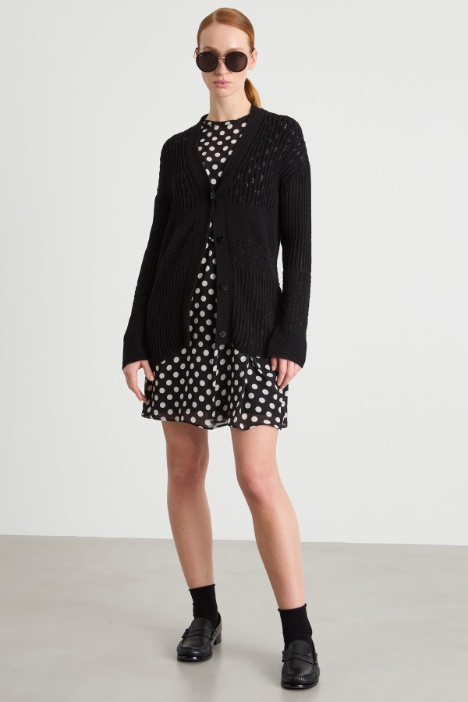 Cárdigan con escote de pico Intrend