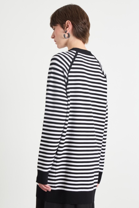 Cardigan lungo jacquard