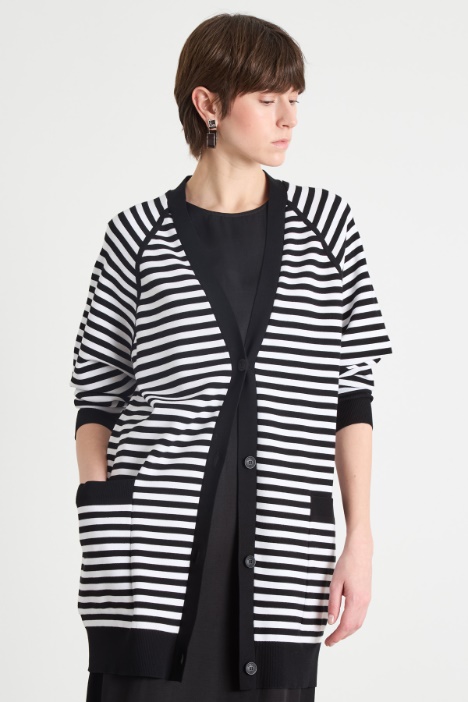 Long jacquard cardigan Intrend