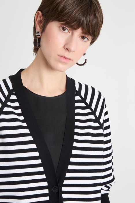 Cardigan lungo jacquard
