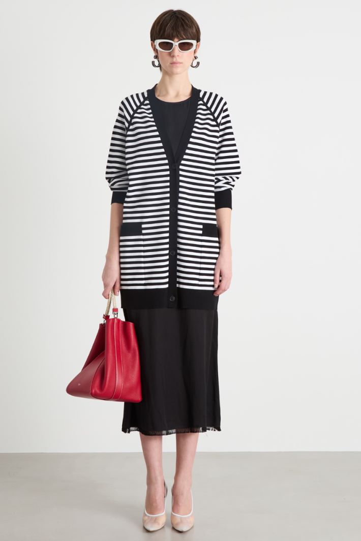 Long jacquard cardigan Intrend