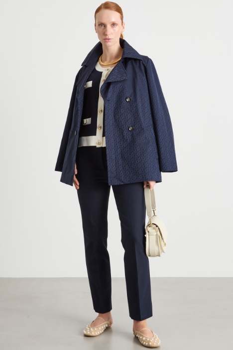 Boxy cardigan with contrast trims Intrend