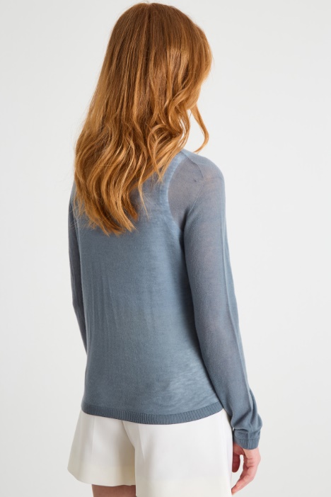 Cardigan aderente con scollo a V