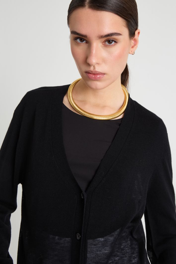 Fitted V-neck cardigan Intrend - 3