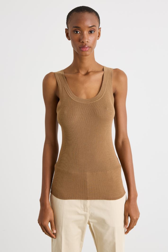 Rib-knit vest top Intrend - 2