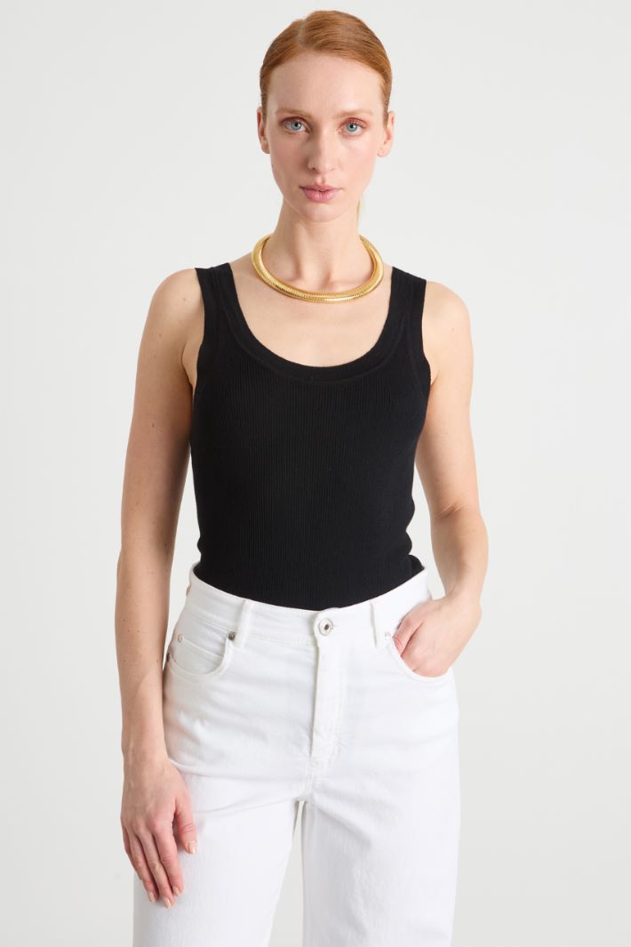 Rib-knit vest top Intrend - 2