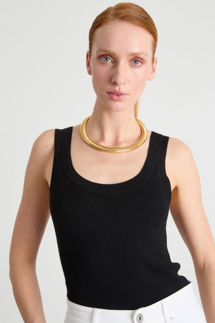 Rib-knit vest top Intrend - 3