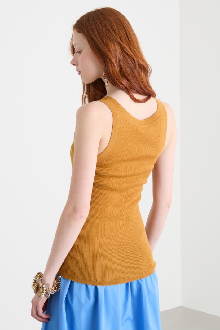 Rib-knit vest top Intrend - 4