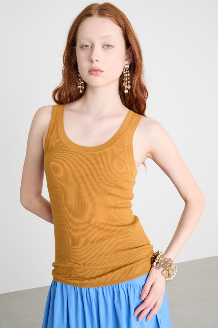 Rib-knit vest top Intrend - 2