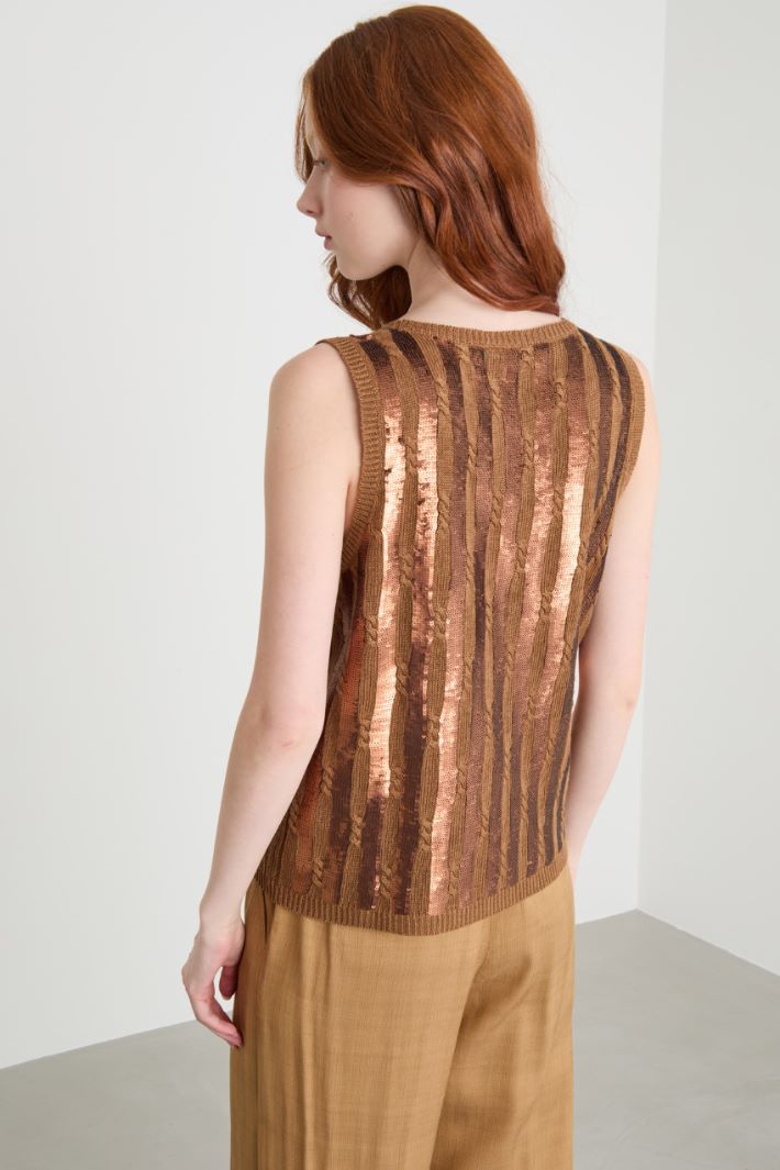 Sequin-embellished top Intrend - 4