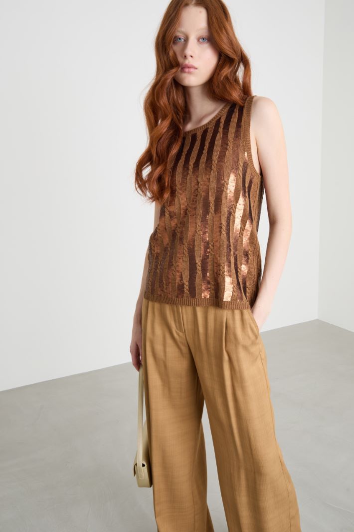 Sequin-embellished top Intrend - 2