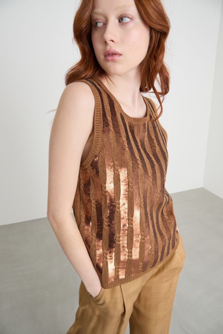 Sequin-embellished top Intrend - 3