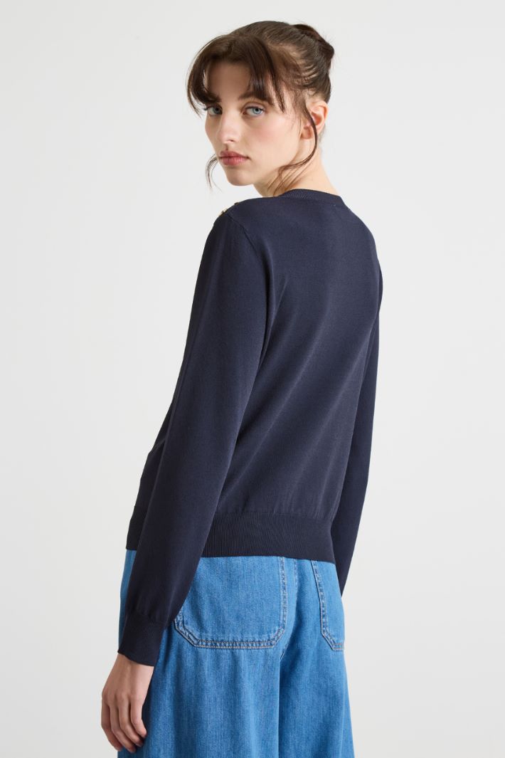 Button-detail bouclé jumper Intrend - 4