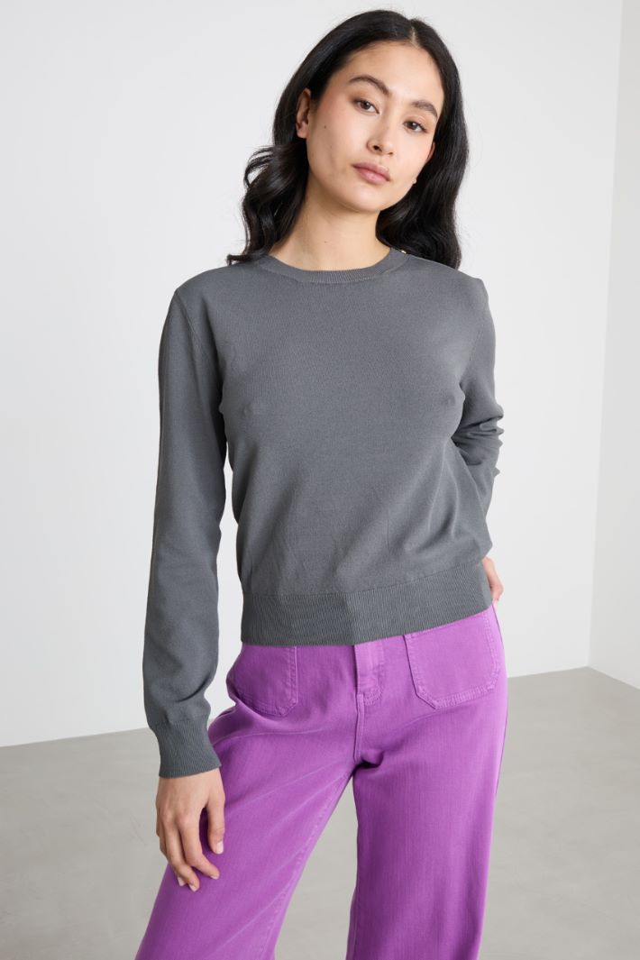 Button-detail bouclé jumper Intrend - 2