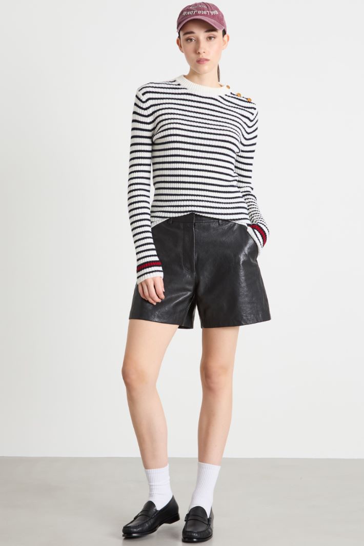 Rib-knit wool jumper Intrend