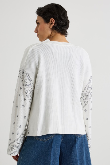 Maglia in cotone con strass