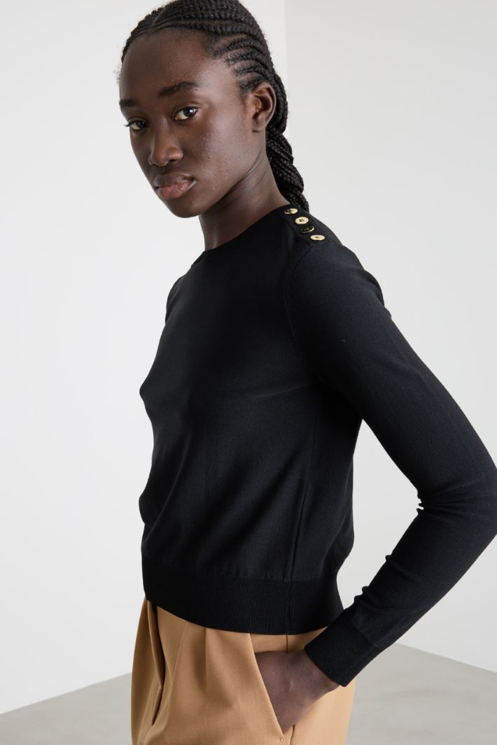 Maglia aderente con bottoni Intrend - 3