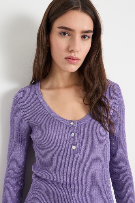 Serafino in maglia laminata