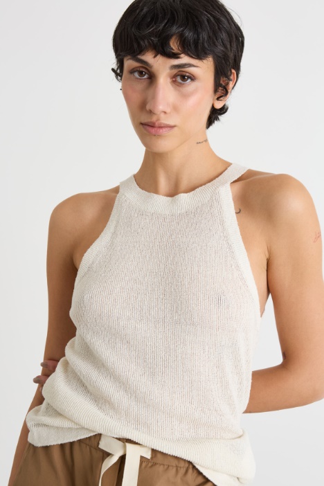 Top halter de punto