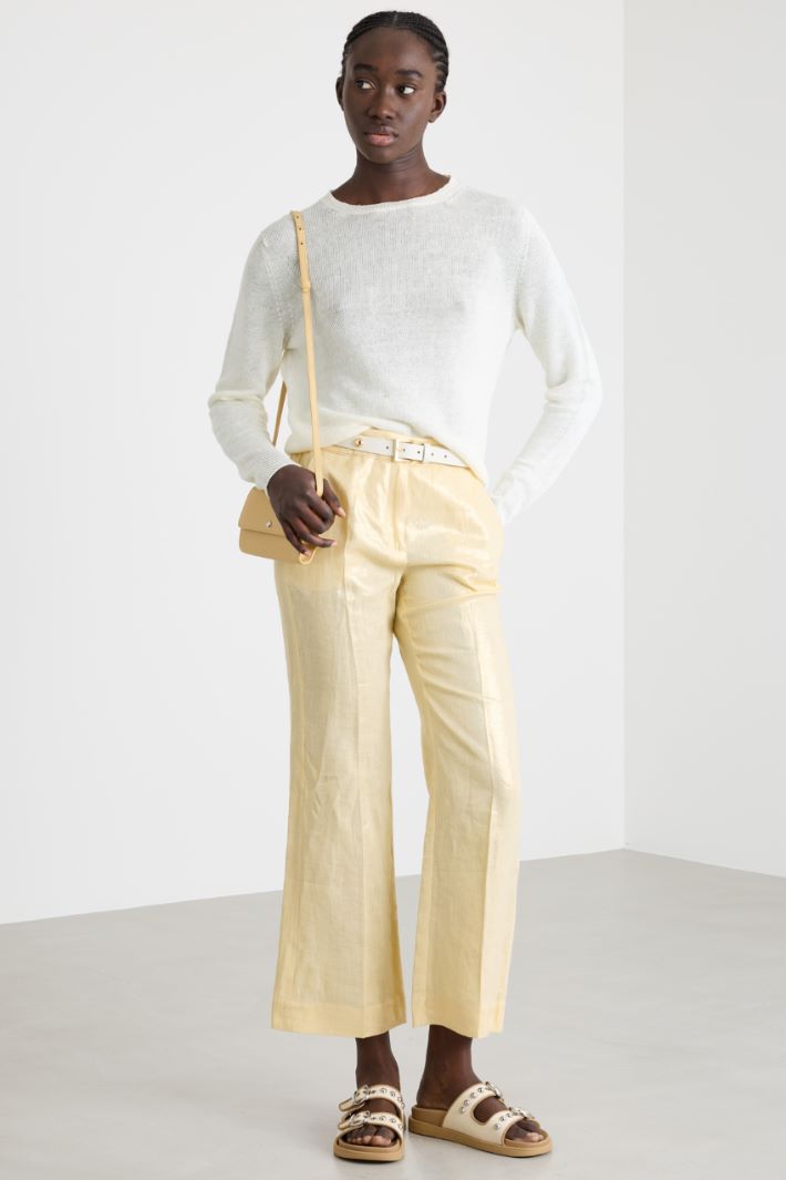 Maglia girocollo in filato rasato Intrend