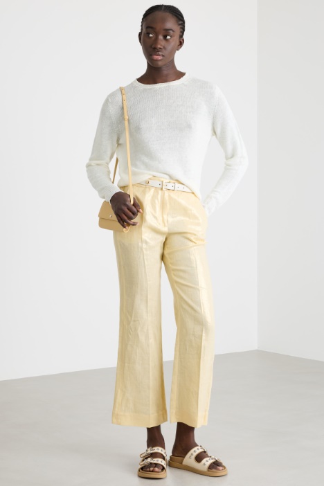 Maglia girocollo in filato rasato Intrend