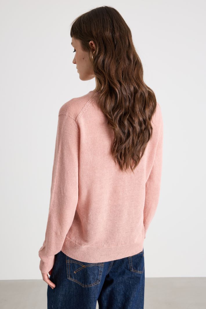 Maglia girocollo in filato rasato Intrend - 4