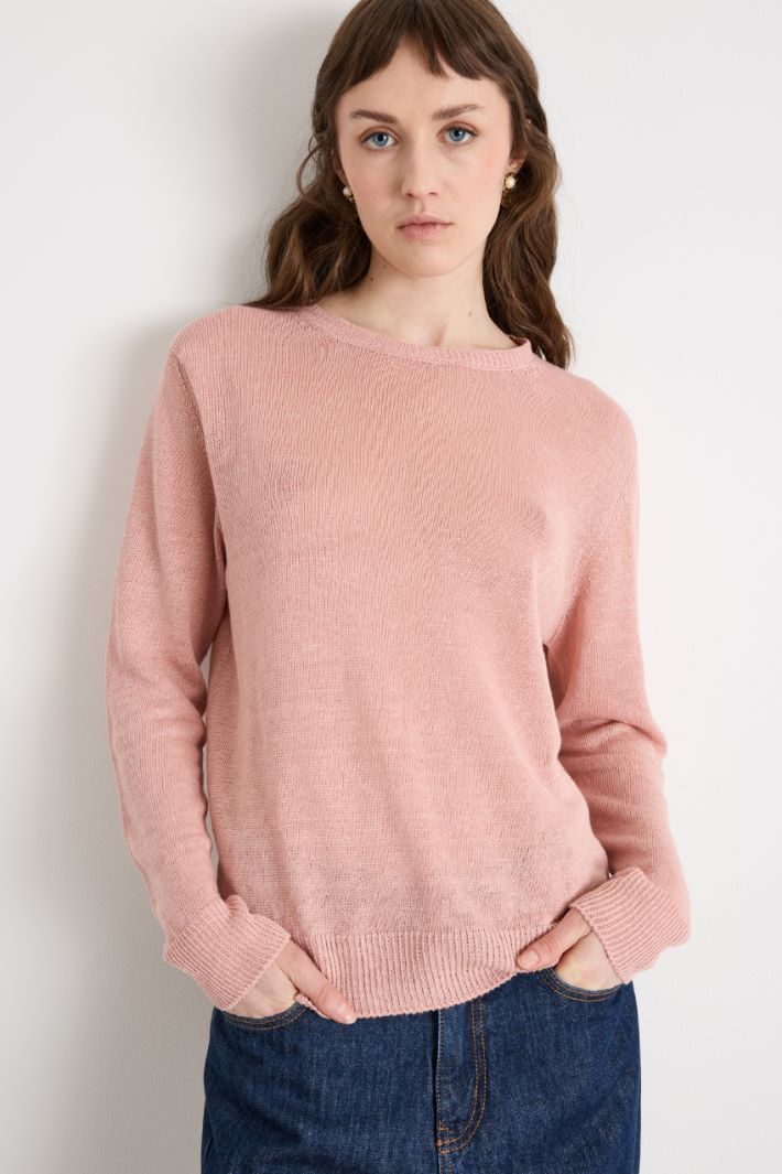 Maglia girocollo in filato rasato Intrend - 2