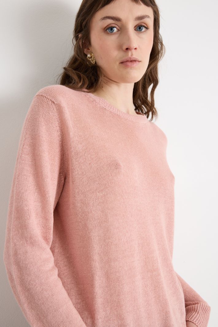 Maglia girocollo in filato rasato Intrend - 3