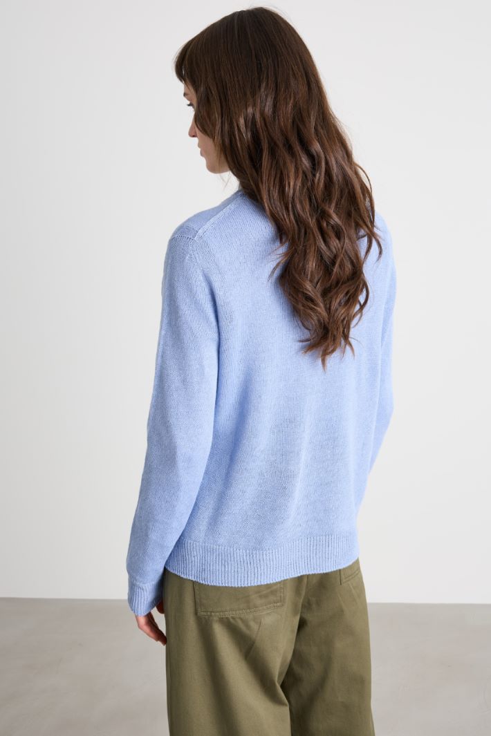 Maglia girocollo in filato rasato Intrend - 4