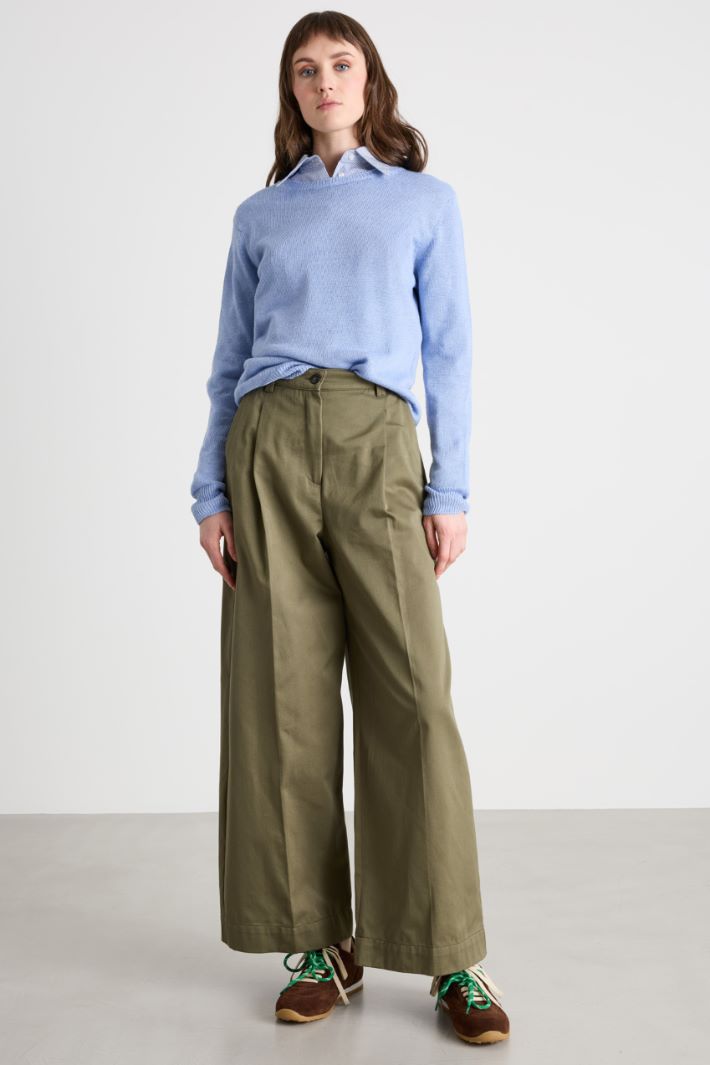 Maglia girocollo in filato rasato Intrend