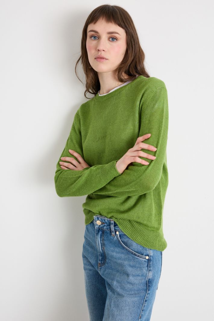 Maglia girocollo in filato rasato Intrend - 2