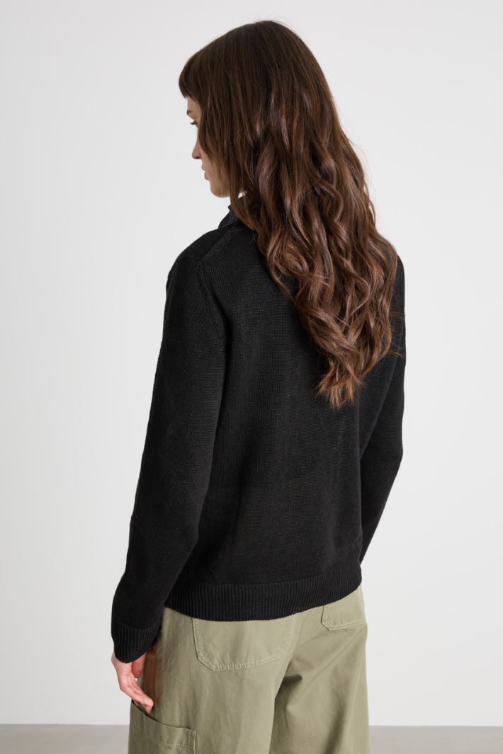 Maglia girocollo in filato rasato Intrend - 4
