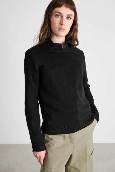 Maglia girocollo in filato rasato Intrend