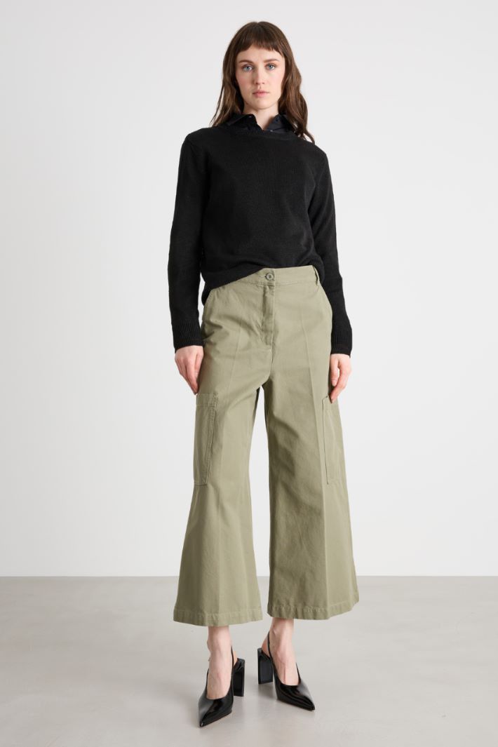 Maglia girocollo in filato rasato Intrend