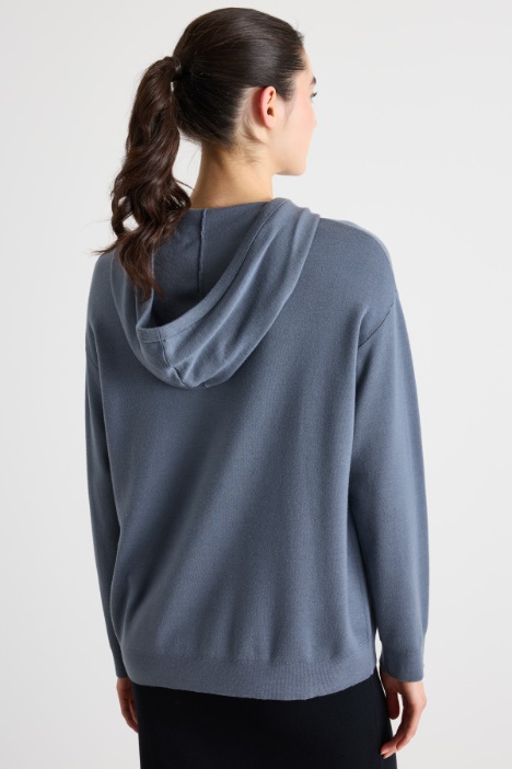 Felpa con cappuccio a coulisse