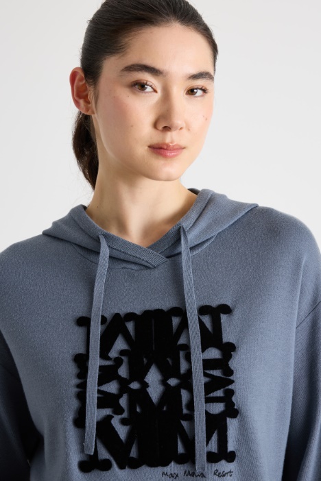 Felpa con cappuccio a coulisse