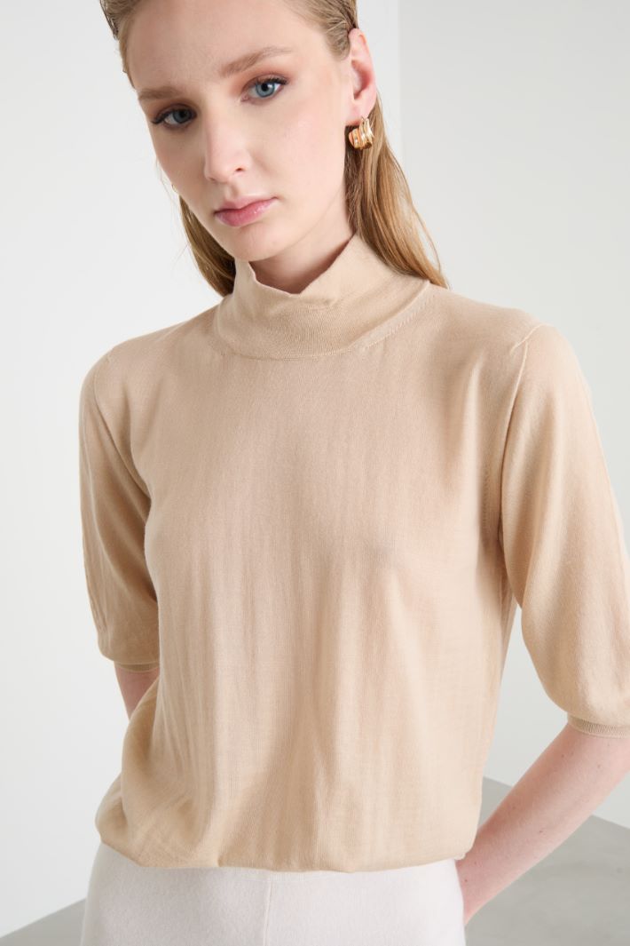 Roll neck jumper with three-quarter sleeves Intrend - 3