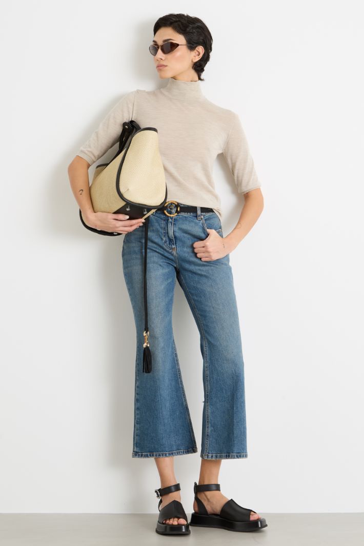 Roll neck jumper with three-quarter sleeves Intrend