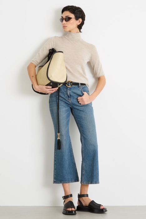 Roll neck jumper with three-quarter sleeves Intrend